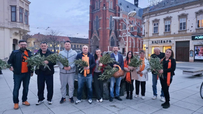 Podjela maslinovih grančica povodom blagdana Cvjetnice