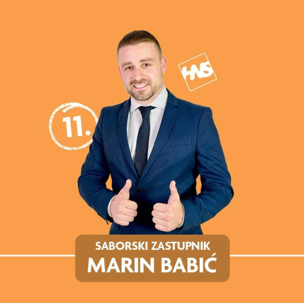 Marin Babić, HNS-ov kandidat za Hrvatski sabor
